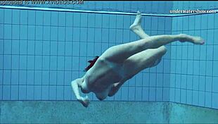 check out piyavka chehova's big bouncy juicy tits bouncing underwater in the pool.