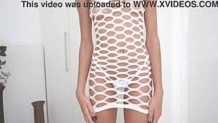 Slim japanese-brazilian cutie takes on three massive cocks for intense anal dap with footjob and huge gapes