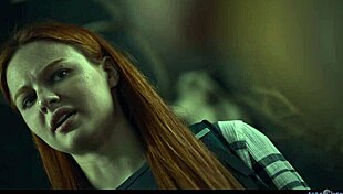 Josephine jackson transforms into big tits babe for solo masturbation.