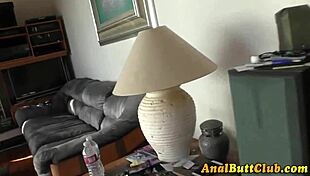 why is this babe's round ass getting toyed and gaped?