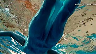 check out piyavka chehova's big bouncy juicy tits bouncing underwater in the pool.