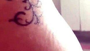 That intriguing wet little spot on the Brazilian brunette draws attention as she rides in cowgirl style.