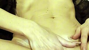 Mature european woman reaches orgasm through close-up masturbation