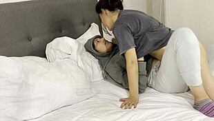 I feel so aroused as the babysitter fingers my tight pussy while my wife is at work