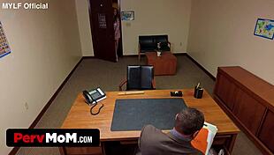 Pervprincipal aces it with Kat Marie and Sergeant Miles in a sex tape