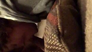 Step mom sucks while playing with herself.