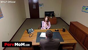 Pervprincipal aces it with Kat Marie and Sergeant Miles in a sex tape