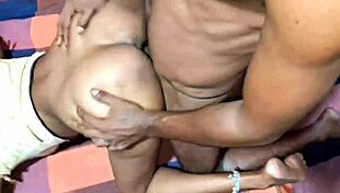 Desi sexy wife enjoys hot Indian sex with anal creampie.