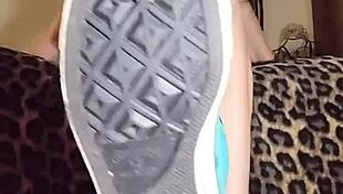 Worship and sniff mistress's socks and feet in this bdsm jerk off instructions video.