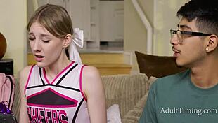 18yo virgin cheerleader fucks her dorky friend to stick it to the jocks running a wager on her v card adulttiming