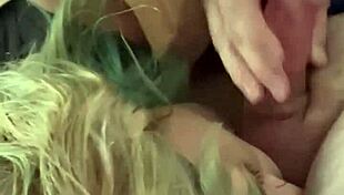 Real hooker sucks cock in car backseat