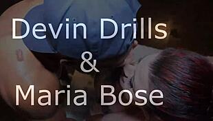 Maria Bose Big Booty Struggles With BBC Devin Drills As He Pounds Her Oiled Latina Curves And Gaping Ass In Quickie Fucking