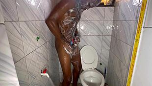 I-I got a big cock in the shower, it's huge!