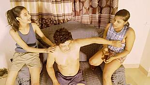 Milf teacher demonstrates doggystyle fucking in group class with teen and cumshot