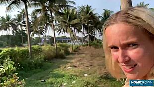 Blondie Lolipop bends over for doggystyle quickie with hunk Mark Pirson