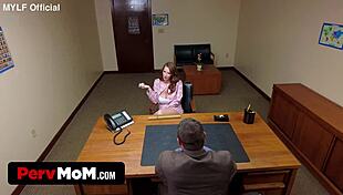 Pervprincipal aces it with Kat Marie and Sergeant Miles in a sex tape