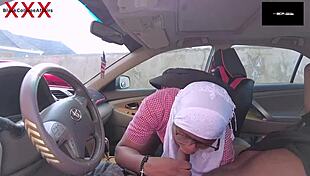 Horny school girl begs uber driver for sex and gets a good doggystyle!