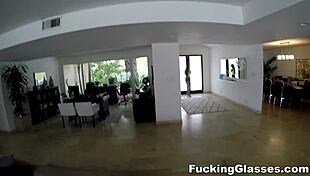 Newbie Sabrina Rey wears glasses during her first experience