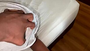 virgin agreed to anal sex, daddy rips her booty shorts open and fucks her ass for the first time