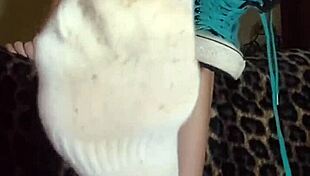 Worship and sniff mistress's socks and feet in this bdsm jerk off instructions video.