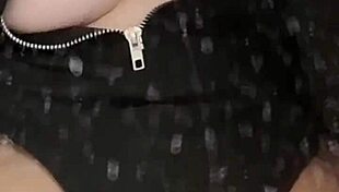 Curvy tall teen Elza Kom in sexy nylon uses dildo with braces and heels