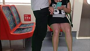 Young Woman Flashes on Public Transport