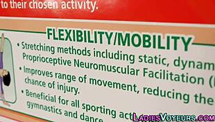 look at the femdom voyeur showing off those big tits and ass