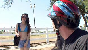 your pretty step daughter rides horny older man