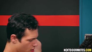 hot guys suck and fuck coachs bbc in the lockerroom, i was so old and young