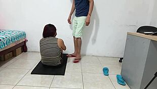 She strips lingerie while exercising pretty pussy domination