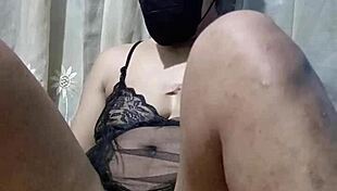 Indonesian girl masturbates to orgasm with dildo