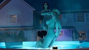 House party turns into wild lesbian sex game scenes!