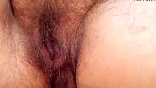 hairy mature woman flashes her chubby body in a see-through dress outdoors