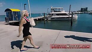 blonde having extreme sex in the changing room, big tits dominating