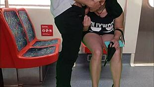 Young Woman Flashes on Public Transport