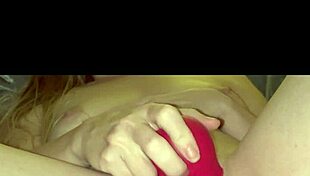 Cute blonde masturbates after bath