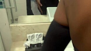 Skinny Brunette Babe Feels Intense Emotions During Public Fingering