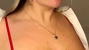 Milf with huge tits pouring milk, will you lick the milk off my boobs?