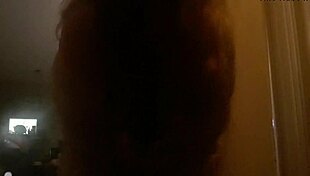 dulcemendra aka ginger paris shows boobs outside in voyeur pov