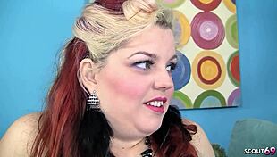 chubby bbw goth buxom bella seduces in casting.