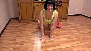 Anal Penetration With Gymnastics Brunette Featuring Beautiful Butt And Gaping Anus In Homemade Masturbation