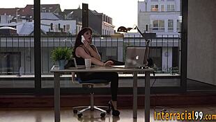 i bend the flexible maid over and fuck her big tits and ass until she cums