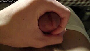 he starts with a gentle touch on the penis then builds up slowly to release