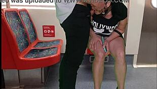 Young Woman Flashes on Public Transport