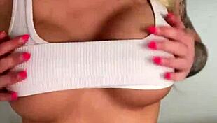 Curvy Blonde Strip Tease