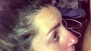 This amateur ebony chick bends over for a hot doggystyle pounding, ending with a messy cumshot facial on her big natural tits.