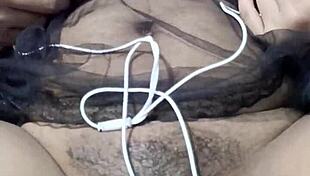 Indonesian girl masturbates to orgasm with dildo