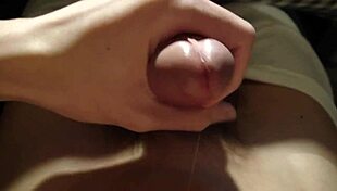 he starts with a gentle touch on the penis then builds up slowly to release