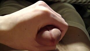he starts with a gentle touch on the penis then builds up slowly to release