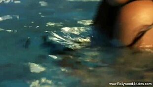 The beautiful girl from India dances gracefully while revealing her elegant body.